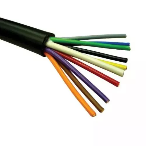 GVD Flexible Cables Black Color Copper Conductor 10 Core 0.5 Sq. mm Nominal Area and 45 m Length