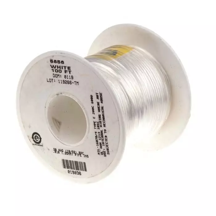 alpha-wire-single-core-hook-up-wire-005-mm-nominal-area-white-30-m-length-5851-wh005