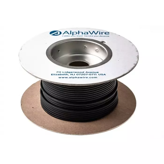 Alpha Wire Ecogen Single Core Hook Up Wire 3.3 mm² Nominal Area Black 30 m Length, 6718 BK005