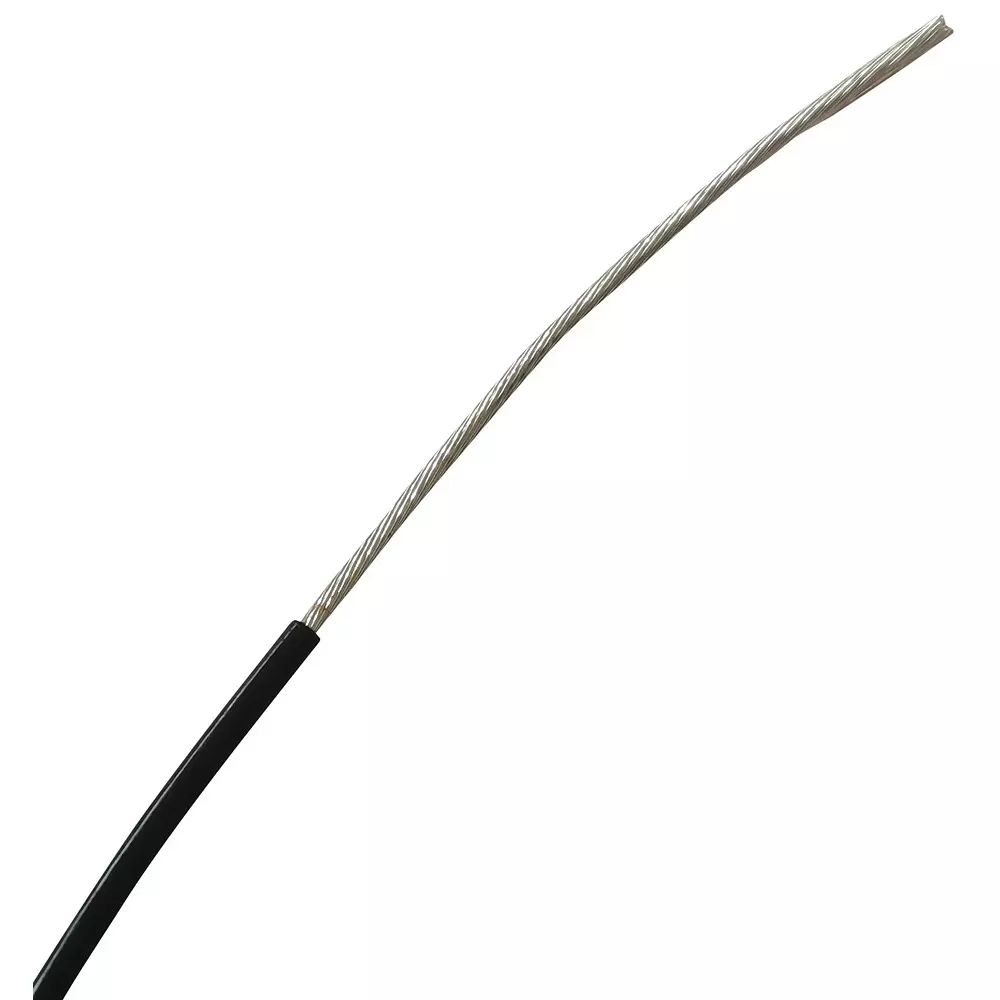 MULTICOMP PRO Hook Up Wire Silver Plated Copper 0.22 mm² Conductor Area 600 V Black, MP013756