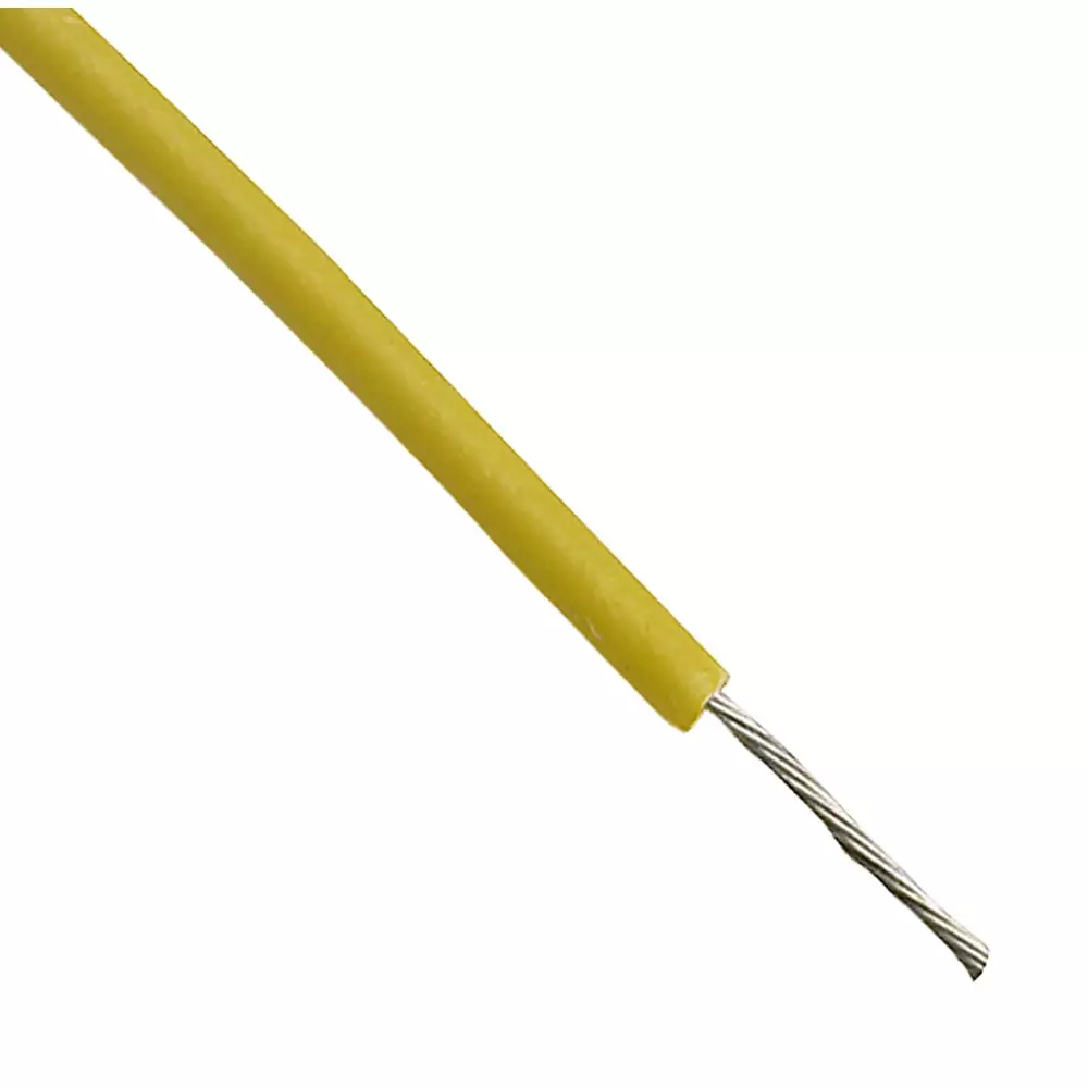 MULTICOMP PRO Hook Up Wire Tinned Annealed Copper 1 mm² Conductor Area 1.5 kV Yellow, MP005439