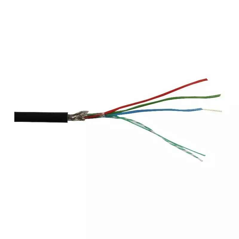 MULTICOMP PRO Multicore Cable Tinned Copper 0.1 mm² Conductor Area 250 V Black, MP002344