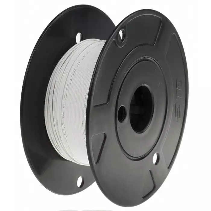 RS PRO 1113144 0.52 mm² Single Core Hook Up Wire White 100 m