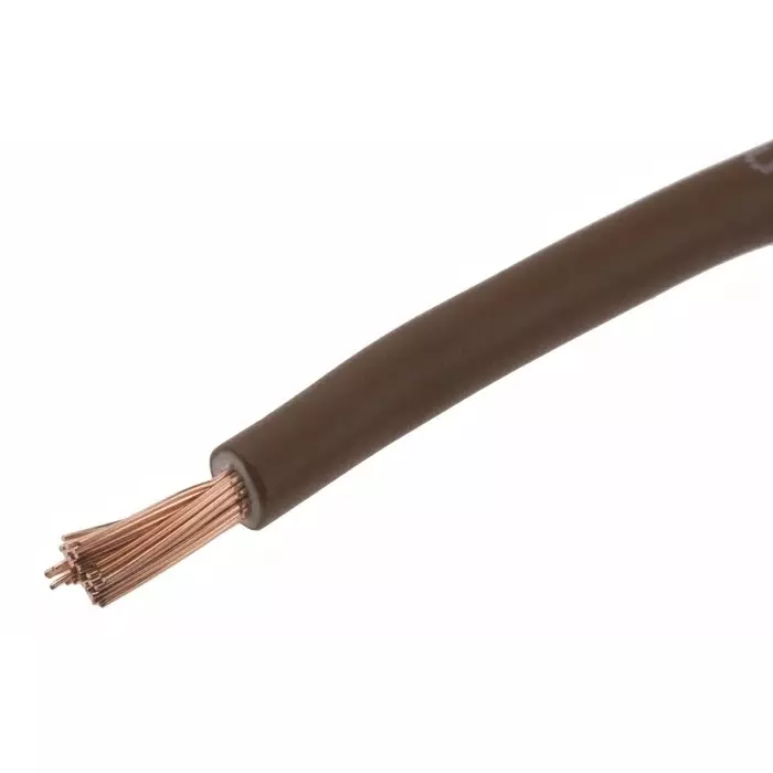 RS PRO 9028410 2.5 mm² Single Core Hook Up Wire Brown 100 m