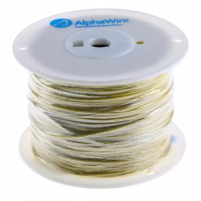 Alpha Wire Single Core Hook Up Wire 0.81 mm² Nominal Area Yellow 305 m Length, 3055 YL001