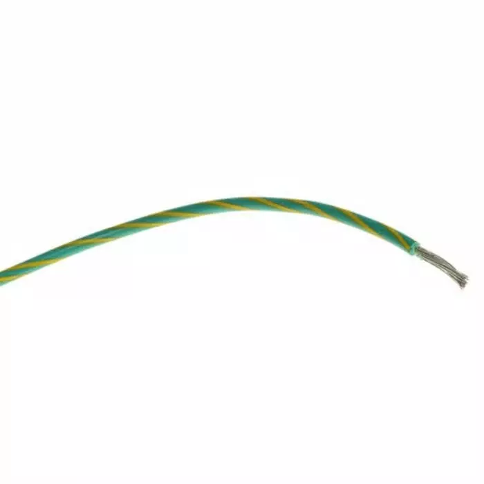 Alpha Wire Single Core Hook Up Wire 1.3 mm² Nominal Area Green & Yellow 30 m Length, 3057 GY005