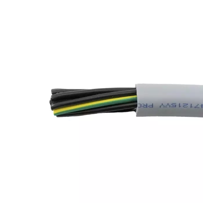 Alpha Wire Control Cable 9 Core 1 mm² Area Grey 50 m Length, 470091YY GE321
