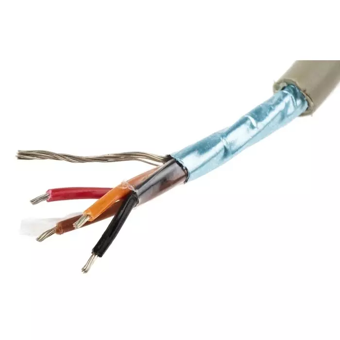 Alpha Wire Data Cable 4 Core 0.14 mm² Area Grey 50 m Length, B952042 GE321