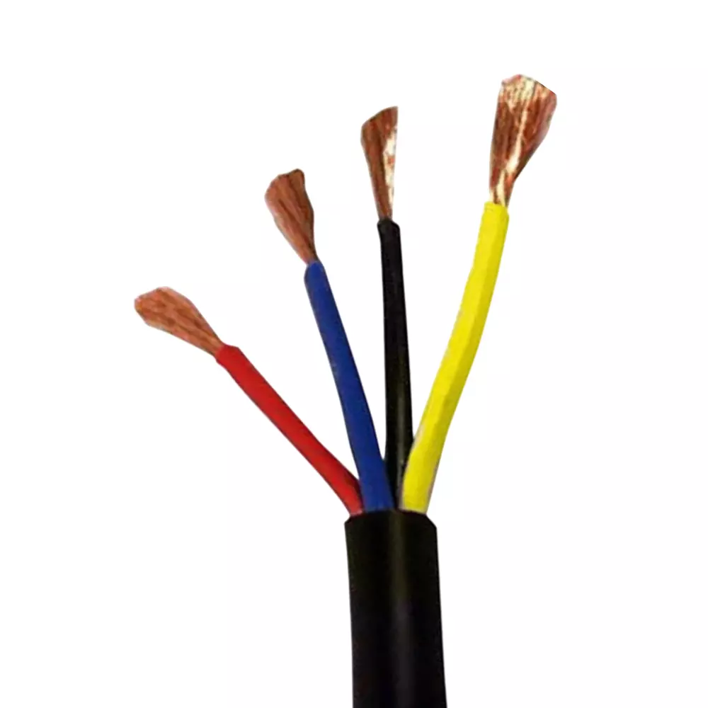 Tickson Round Multicore Cable 1.5 sq mm 4 Core Black (Roll of 90 m)