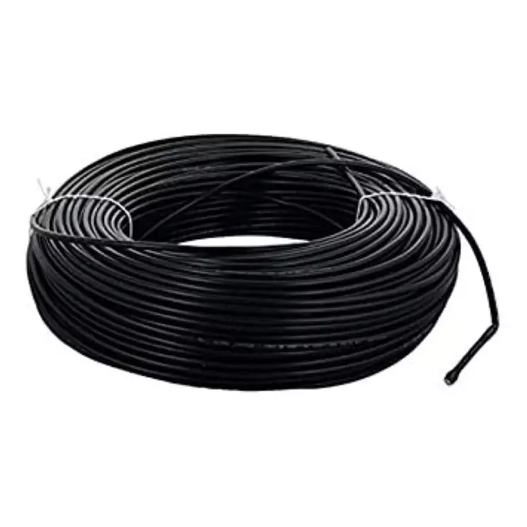 Polytex 1 Sq mm Shielded Flexible Cable 3 Core PVC Insulated 100 m Cable Length Black Copper & Aluminium, (Pack of 10 Rolls)