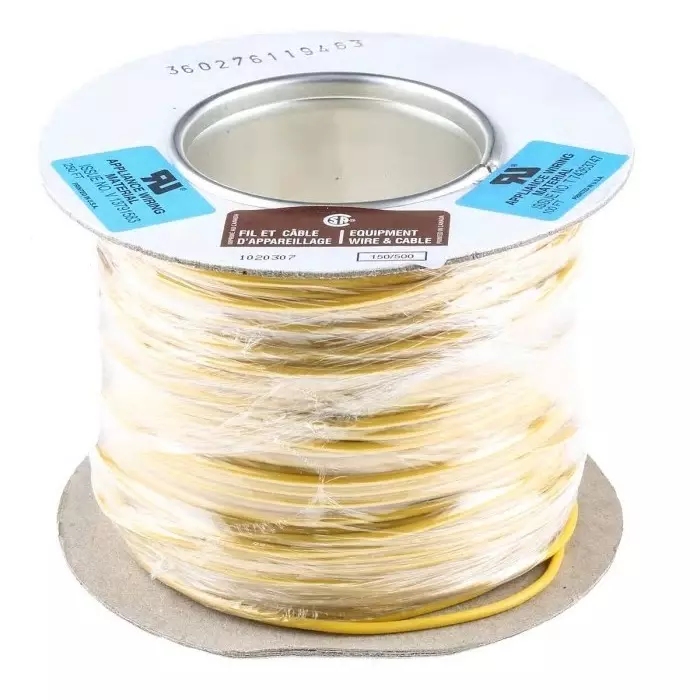 RS PRO 1805932 0.75 mm² Multi Core Hook Up Wire Yellow (100 m)
