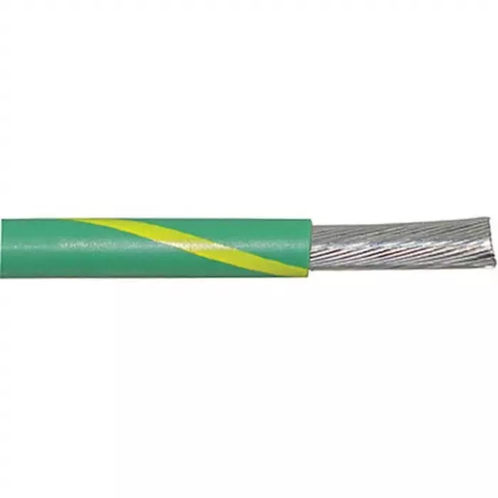 Alpha Wire Ecogen Single Core Hook Up Wire 2.1 mm² Green & Yellow 305 m Length, 6717 GY001