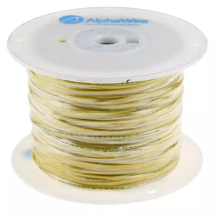 alpha-wire-single-core-hook-up-wire-051-mm-nominal-area-yellow-305-m-length-3053-yl001