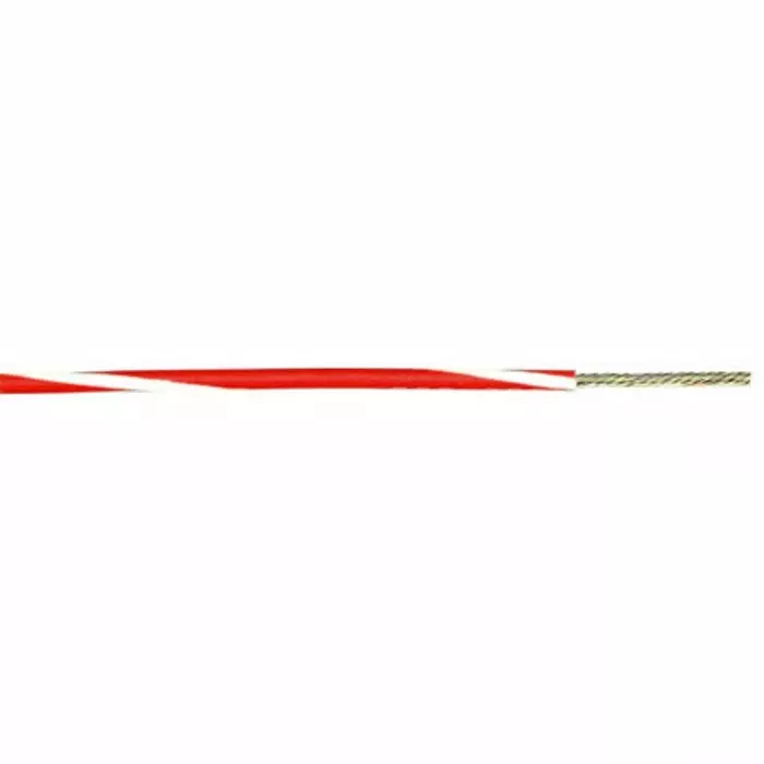 Alpha Wire Single Core Hook Up Wire 0.52 mm² Nominal Area Red & White 305 m Length, 3053 WR001