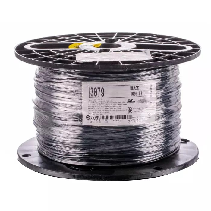 Alpha Wire Single Core Hook Up Wire 2.1 mm² Nominal Area Black 305 m Length, 3079 BK001