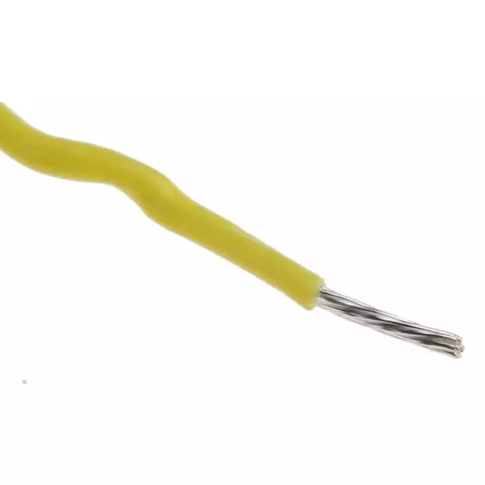 Alpha Wire 22 AWG Single Core Hook Up Wire 0.35 mm² Nominal Yellow 30 m Length, 5855/7