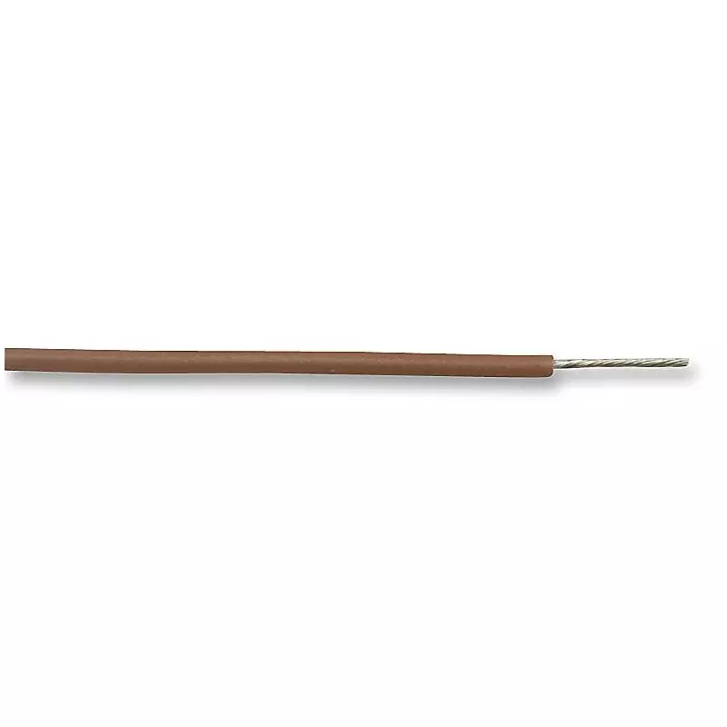 MULTICOMP PRO Hook Up Wire Tinned Annealed Copper 1 mm² Conductor Area 1.5 kV Brown, MP005436