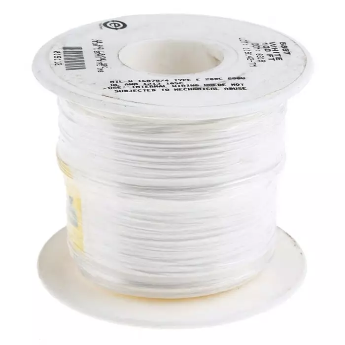 Alpha Wire Single Core Hook Up Wire 0.96 mm² Nominal Area White 30 m Length, 5857 WH005
