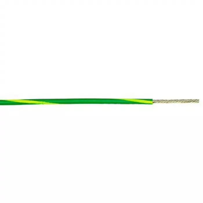 Alpha Wire Single Core Hook Up Wire 0.75 mm² Nominal Area Green & Yellow 30 m Length, 3075 GY005