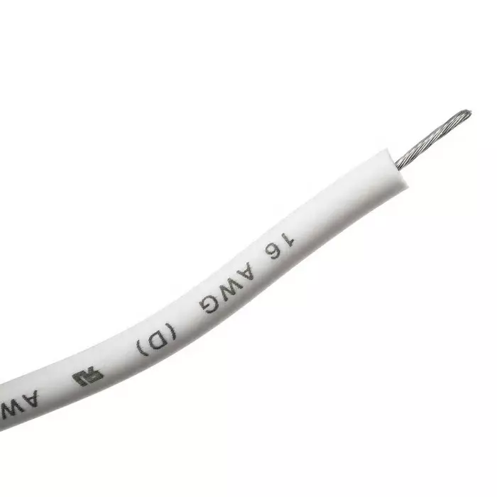Alpha Wire Single Core Hook Up Wire 1.3 mm² Nominal Area White 30 m Length, 391697 WH005