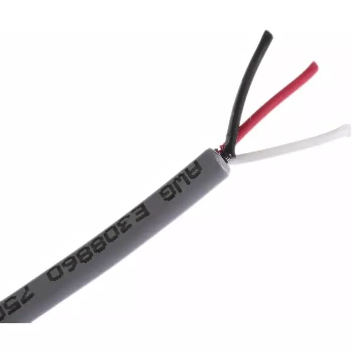 Alpha Wire Data Cable 3 Core 0.35 mm² Area Grey 30 m Length, 1173L SL005