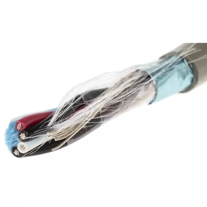 Alpha Wire Data Cable 4 Core 0.35 mm² Area Grey 50 m Length, B964022 GE321