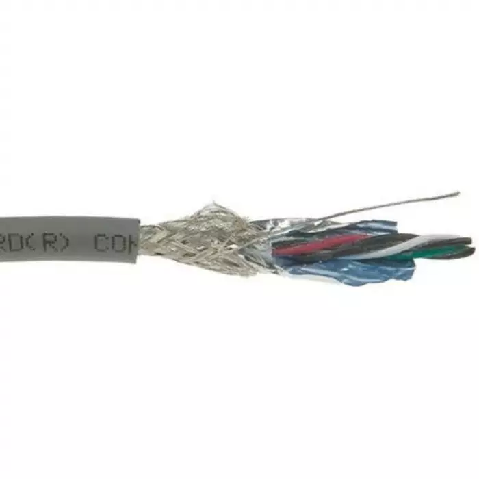 Alpha Wire Data Cable 6 Core 0.2 mm² Area Black 30 m Length, 86603CY SL005