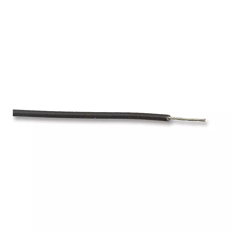 MULTICOMP PRO Hook Up Wire Tinned Annealed Copper 0.75 mm² Conductor Area 1.5 kV Black, MP005423