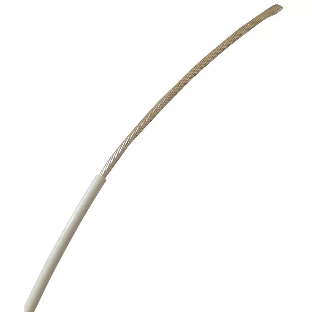 MULTICOMP PRO Hook Up Wire Silver Plated Copper 0.6 mm² Conductor Area 300 V White, MP013761
