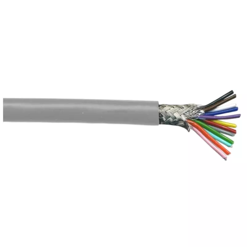 MULTICOMP PRO Multicore Cable Tinned Copper 0.2 mm² Conductor Area 440 V Grey, MP002309