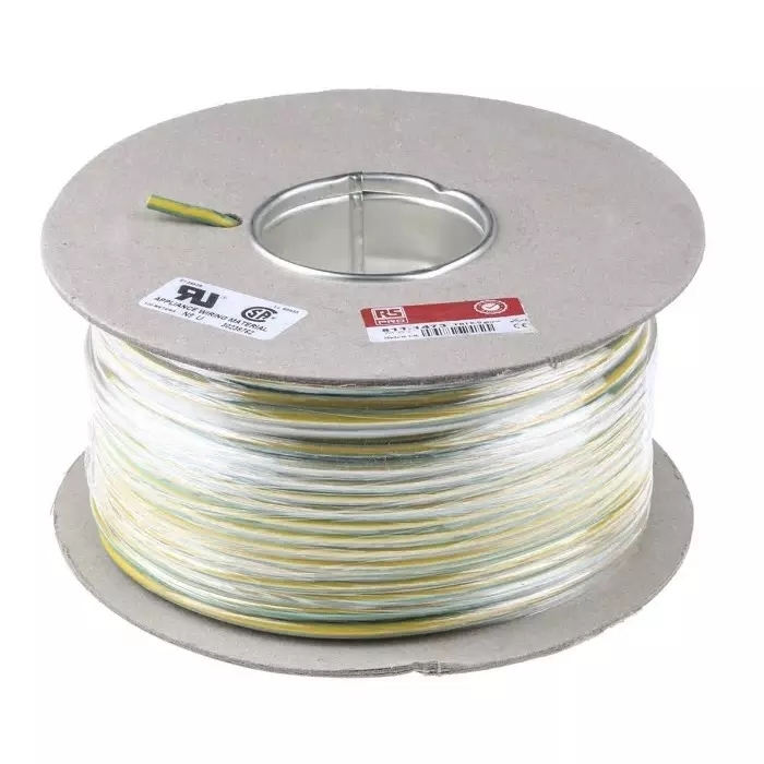 RS PRO 8111473 6 mm² Single Core Hook Up Wire Yellow & Green 100 m