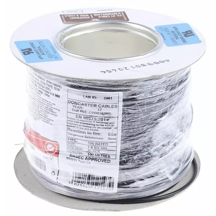 RS PRO 1 mm² Single Core PVC Hook Up Wire, 2567020 (Length of 100 Metre)