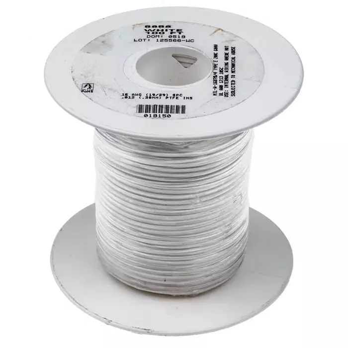 Alpha Wire Single Core Hook Up Wire 1.23 mm² Nominal Area White 30 m Length, 5858 WH005