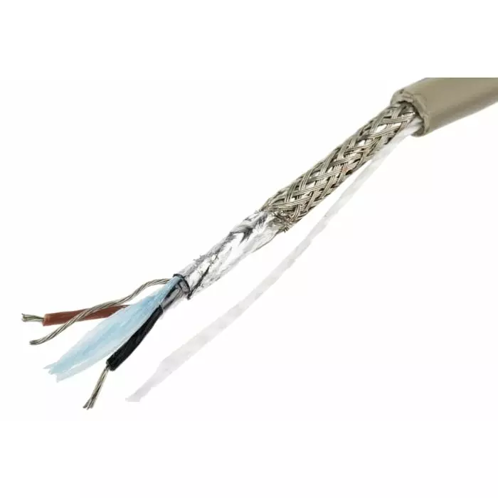 Alpha Wire Data Cable 2 Core 0.56 mm² Area Grey 50 m Length, B955024 GE321