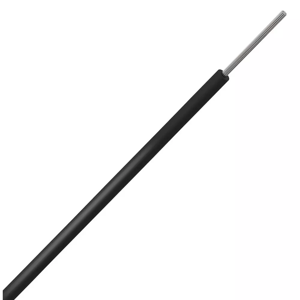MULTICOMP PRO Hook Up Wire Tinned Copper 0.75 mm² Conductor Area 500 V Black, MP016127