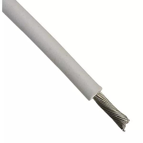 MULTICOMP PRO Hook Up Wire Tinned Annealed Copper 1 mm² Conductor Area 1.5 kV White, MP005444