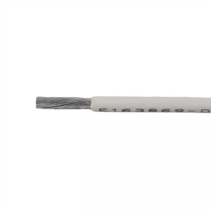 Alpha Wire Ecogen Metric Single Core Hook Up Wire 0.25 mm² White 50 m Length, 67025 WH321