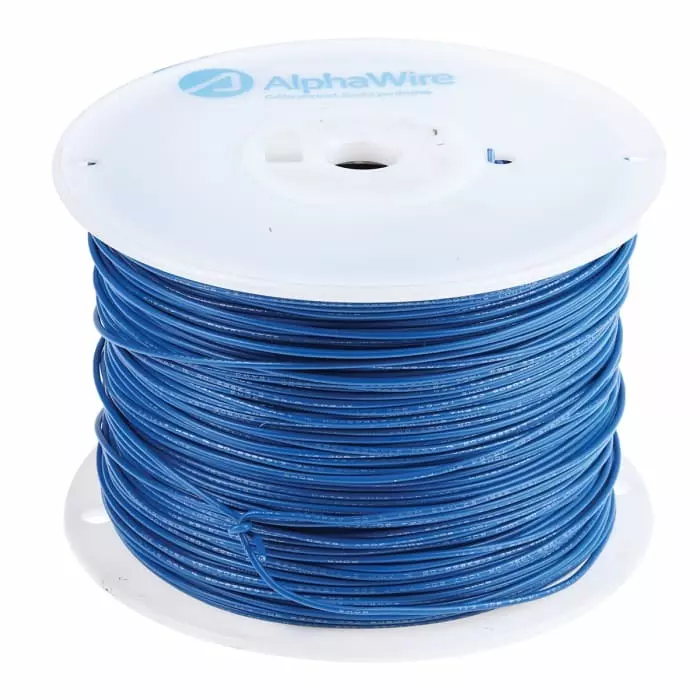 alpha-wire-single-core-hook-up-wire-081-mm-nominal-area-blue-305-m-length-3055-bl001