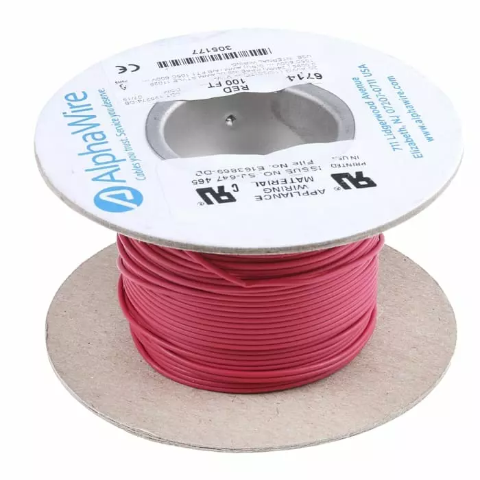 alpha-wire-ecogen-single-core-hook-up-wire-13-mm-nominal-area-red-30-m-length-6716-rd005