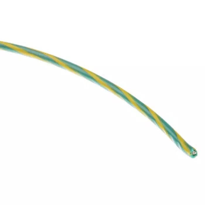 Alpha Wire Single Core Hook Up Wire 0.52 mm² Nominal Area Green & Yellow 30 m Length, 3053 GY005