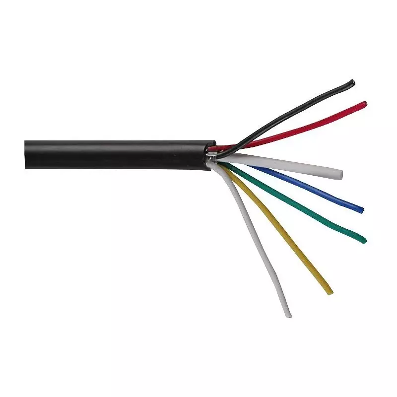 MULTICOMP PRO Multicore Cable Tinned Copper 0.1 mm² Conductor Area 250 V Black, MP002319
