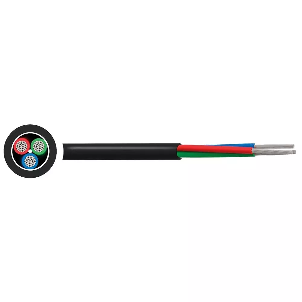 MULTICOMP PRO Multicore Cable Tinned Copper 0.22 mm² Conductor Area 440 V Black, MP002336