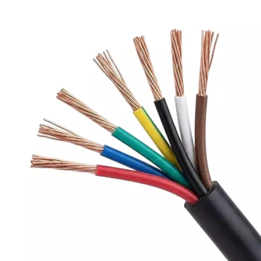 GVD Flexible Cables Black Color Copper Conductor 7 Core 1 Sq. mm Nominal Area and 45 m Length