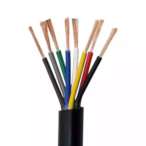 GVD Flexible Cables Black Color Copper Conductor 8 Core 0.75 Sq. mm Nominal Area and 90 m Length