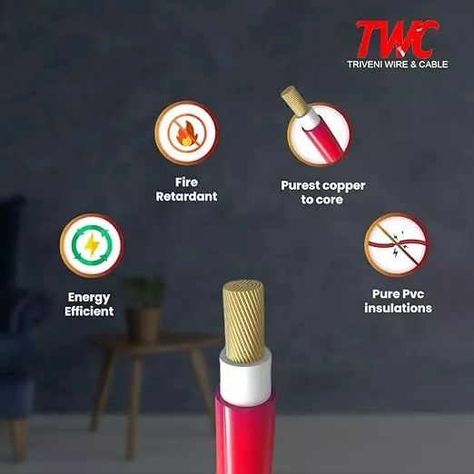 TWC Advance 2.5 Sq.mm 1 Core Flame Retardant Flexible Cable Yellow (90 m)