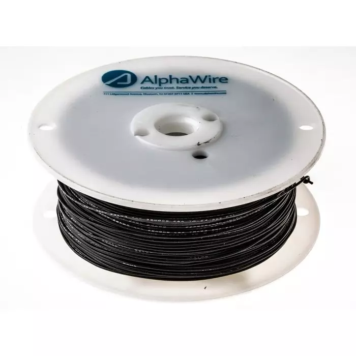 Alpha Wire Single Core Harsh Environment Wire 0.23 mm² Nominal Area Black 305 m Length, 3050 BK001
