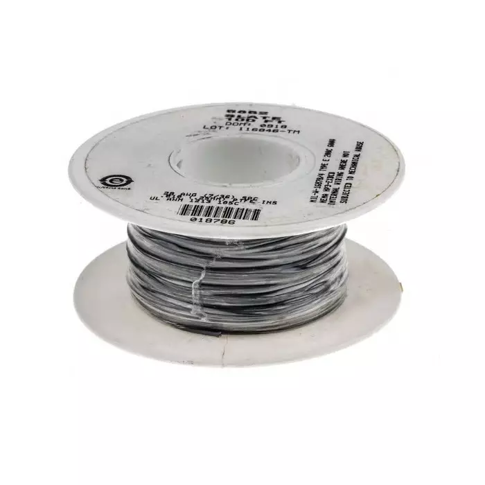Alpha Wire Single Core Equipment Wire 0.09 mm² Nominal Area Grey 30 m Length, 5852 SL005