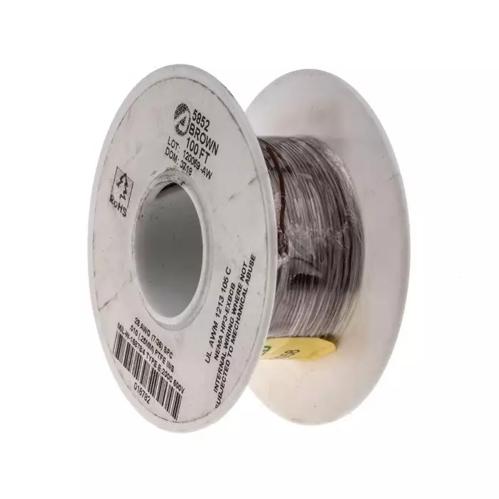 alpha-wire-single-core-equipment-wire-009-mm-nominal-area-brown-30-m-length-5852-br005