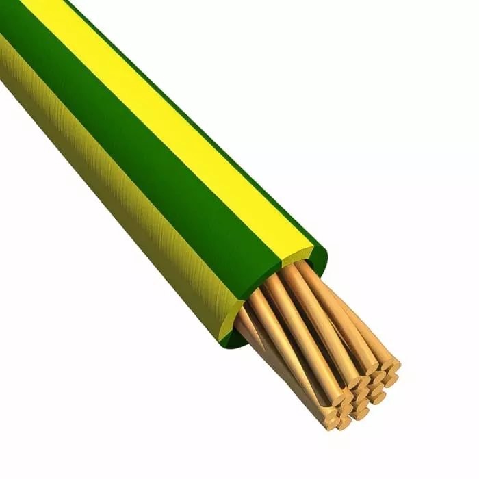 Alpha Wire Ecogen Single Core Hook Up Wire 0.75 mm² Green & Yellow 305 m Length, 6715 GY001