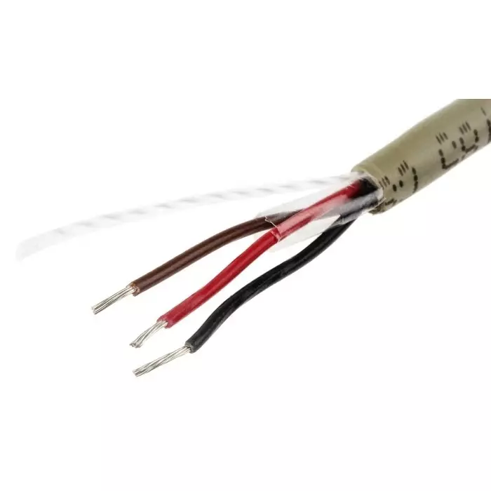 Alpha Wire Data Cable 3 Core 0.23 mm² Area Grey 50 m Length, B953031 GE321